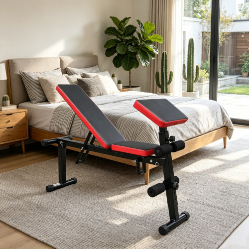 Home Gym Adjustable Steel Foldable Bench for Multi-Function Total Body Workout Training