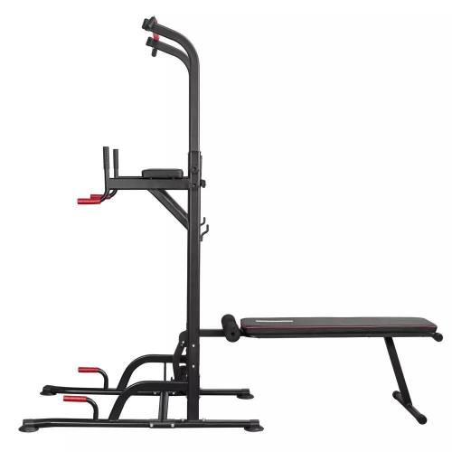 Multifunction Fitness Weight Dip Pull up bar Station with Sit up Bench