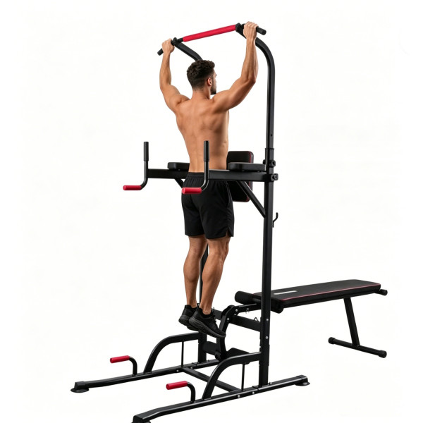 Multifunction Fitness Weight Dip Pull up bar Station with Sit up Bench
