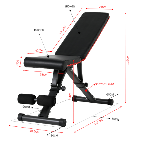Dumbbell Bench Multifunctional Weight Bench Exercise for Bodybuilding Exercise Strength Benches