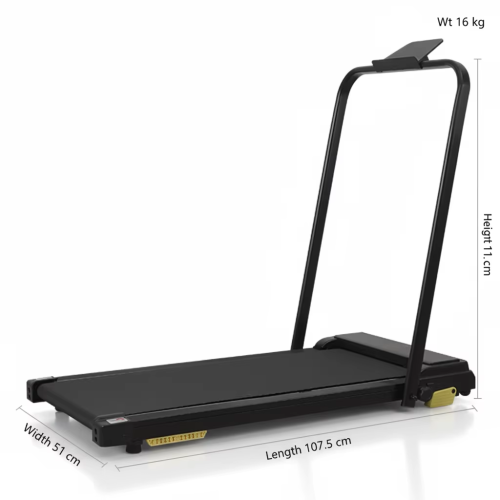 Electric Foldable Treadmill with Handlebar Home Gym Running Machine with LED Display