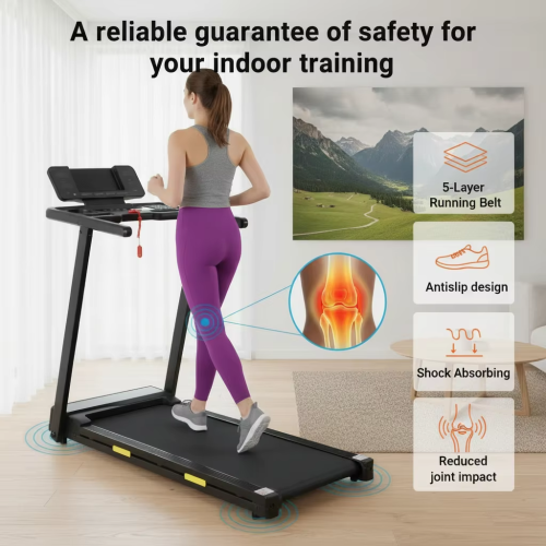 Electric Motorized Foldable Portable Treadmill LED Display Smart Speed Adjustment