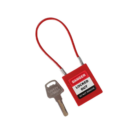 175 mm Cable Shackle With Insulation Coated Safety Padlock | Custom Cable Shackle Safety Padlocks