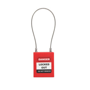 175 mm de diámetro Candado de seguridad con grillete de cable de 1,8 mm | Fabricación de candados de seguridad de cable de acero industrial de China Lita Lock
