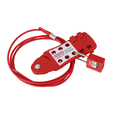 Cable Lockout Cable Dia.3.8mm Length 2 Meters| OEM Economic Fish-Shaped Cable Lockout| Lita Lock Manufacturing