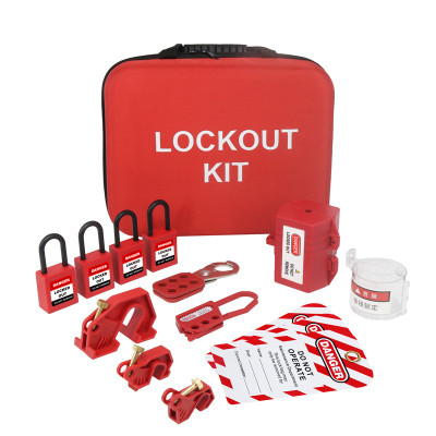Electrical Lockout Tagout Kit with 4 Nylon Safety Padlocks in Lockout Pouch | China Lockout Safety Kit Supplier Lita Lock