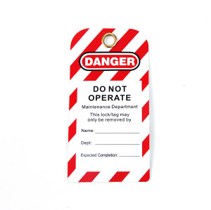 Etiqueta de advertencia de seguridad de PVC 