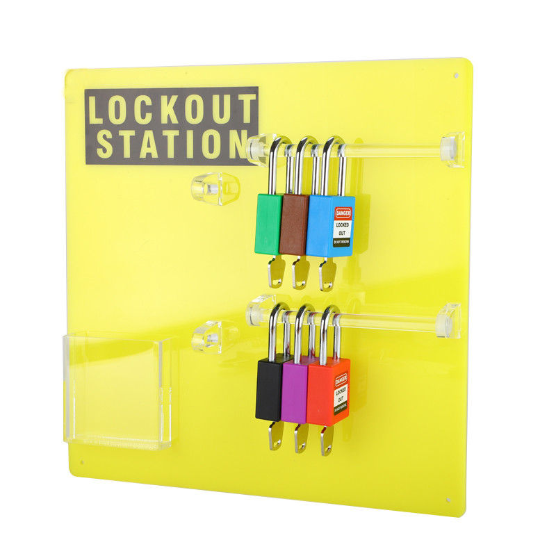 lockout station for padlocks and tags storage