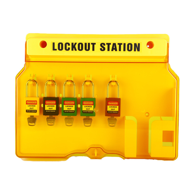 lockout station with cover