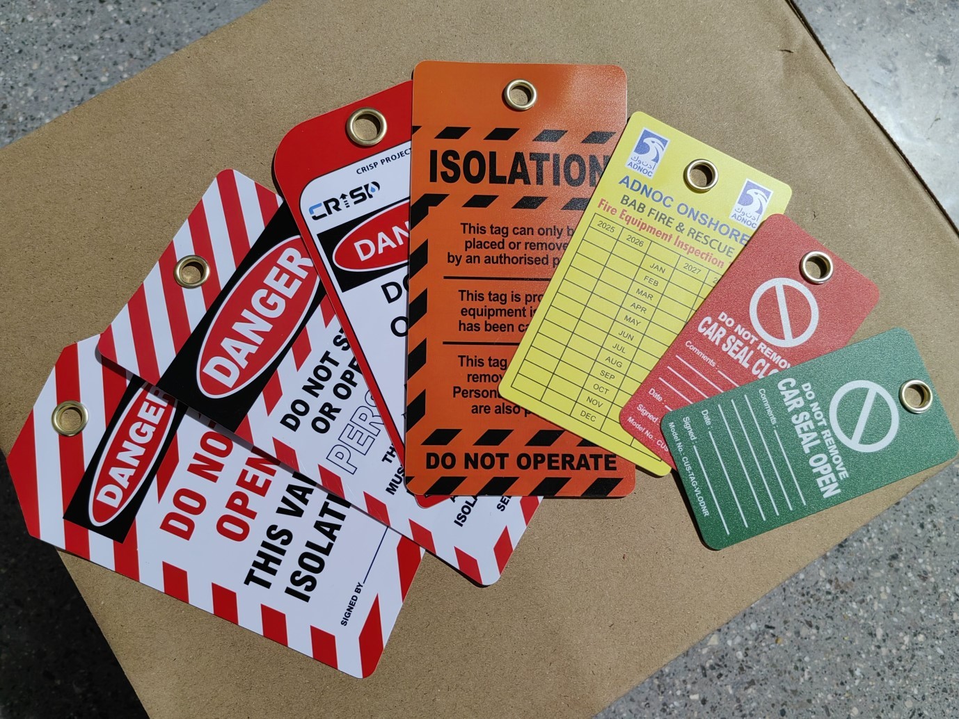 PVC lockout tags