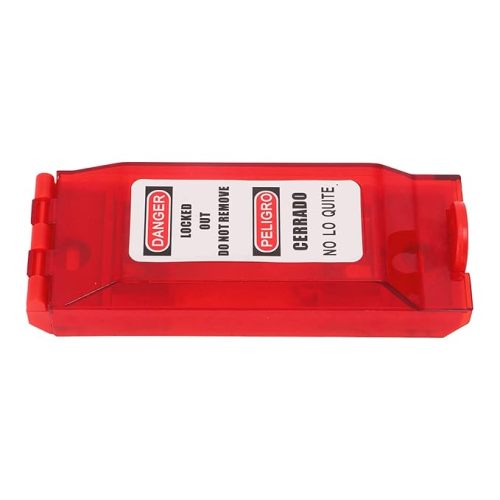 Bloqueo de botón para interruptor de pared LOTO rojo | Cubierta universal para interruptor de pared | Bloqueo eléctrico