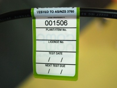 electrical safety sticker