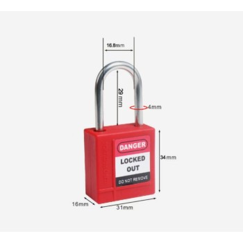 Mini Body 29mm Stainless Steel Shackle Safety Padlock| Thin Shackle Safety Padlock Factory | Lita Lock Manufacturing