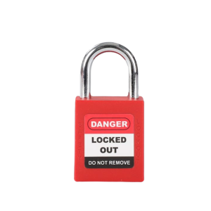 Candado de seguridad de color rojo con grillete de acero de 25 mm | Venta al por mayor de candados de bloqueo de seguridad|Fabricación de candados Lita