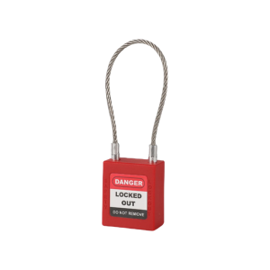 Candado de seguridad multiusos con grillete de cable de 175 mm| diá. Candados de seguridad de cable de acero industrial de 3,2 mm Lita Lock Matufacturing