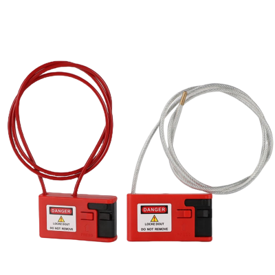 Cost-effective Cable Lockout with lock Cable Dia.3.2mm Length 1 Meter| China Professional Safety cable lockout supplier