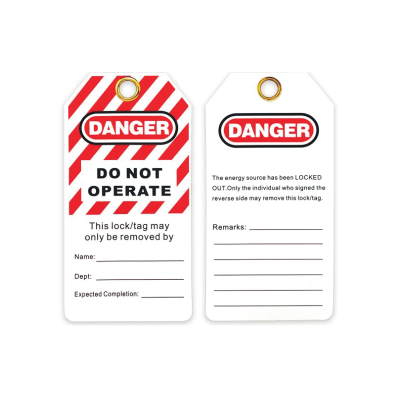 DANGER Do Not Operate Lockout Tagout Tags| China Custom OSHA machine lockout tags Manufacturer