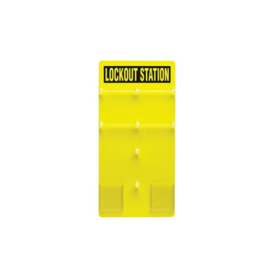 Tablero de bloqueo de 20 candados | Tablero de bloqueo y etiquetado de acrílico amarillo | Fabricación OEM ODM de Lita