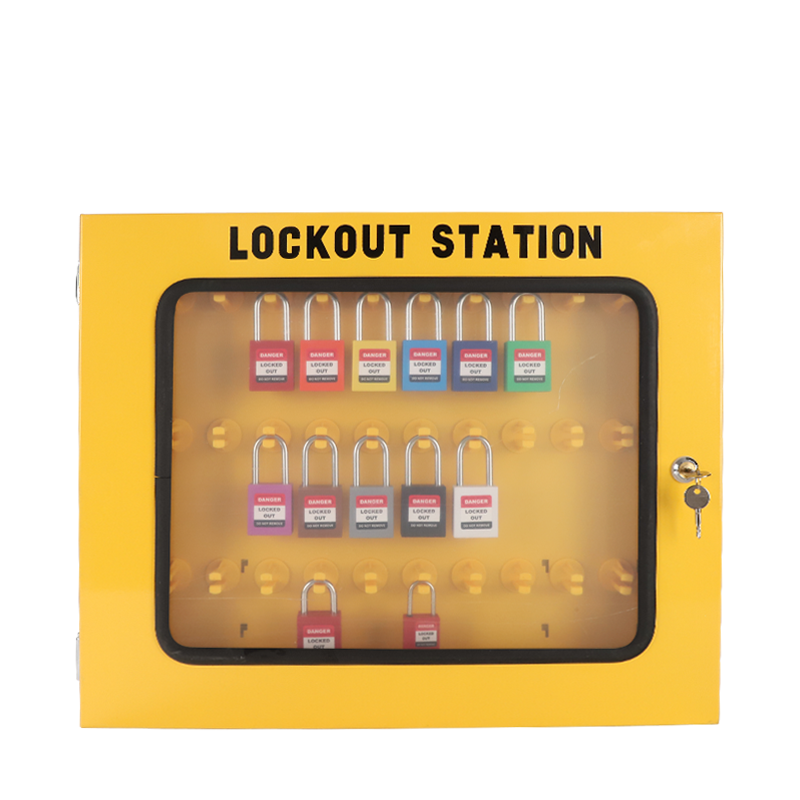 metal lockout padlock station