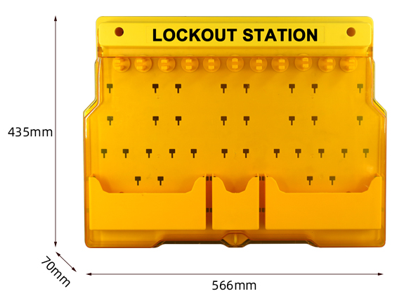 Wall mounted lockout station