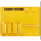 7-Lock Lockout Board | Yellow Acrylic Lockout Tagout Station | Lita OEM ODM Manufacturing
