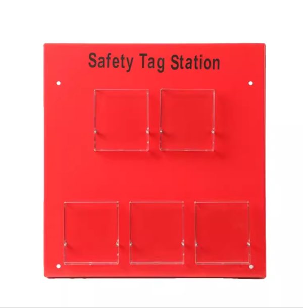 Safety Tag Station with 5 tag boxes | Litalock Lock Out Tag Out Manufacturing