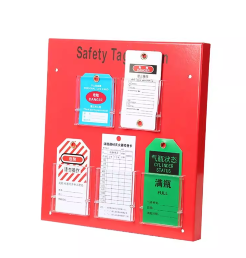 Safety Tag Station with 5 tag boxes | Litalock Lock Out Tag Out Manufacturing
