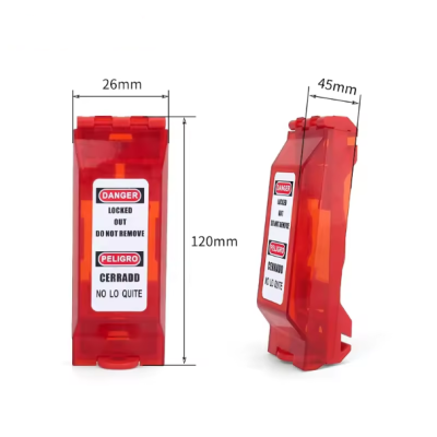 Red LOTO Wall Switch Button Lockout | Universal Wall Switch Cover | Electrical Lockout