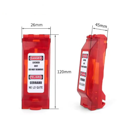 Bloqueo de botón para interruptor de pared LOTO rojo | Cubierta universal para interruptor de pared | Bloqueo eléctrico