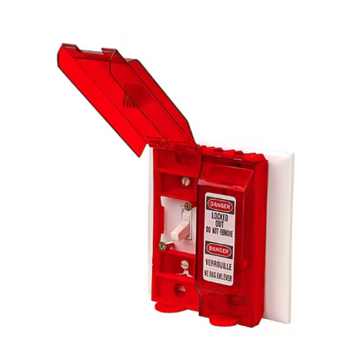 Bloqueo de botón para interruptor de pared LOTO rojo | Cubierta universal para interruptor de pared | Bloqueo eléctrico