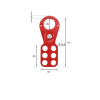 Cerrojo de bloqueo grupal de acero antioxidante rojo | Cerrojos de bloqueo de acero de 25 mm | LitaLock Safety Supply