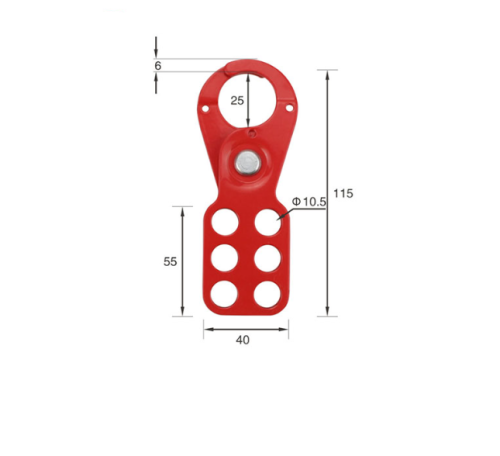 Cerrojo de bloqueo grupal de acero antioxidante rojo | Cerrojos de bloqueo de acero de 25 mm | LitaLock Safety Supply