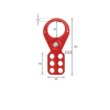 Cerrojo de bloqueo grupal de acero antioxidante rojo | Cerrojos de bloqueo de acero de 38 mm | LitaLock Safety Supply
