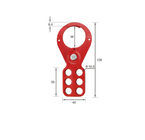 Cerrojo de bloqueo grupal de acero antioxidante rojo | Cerrojos de bloqueo de acero de 38 mm | LitaLock Safety Supply