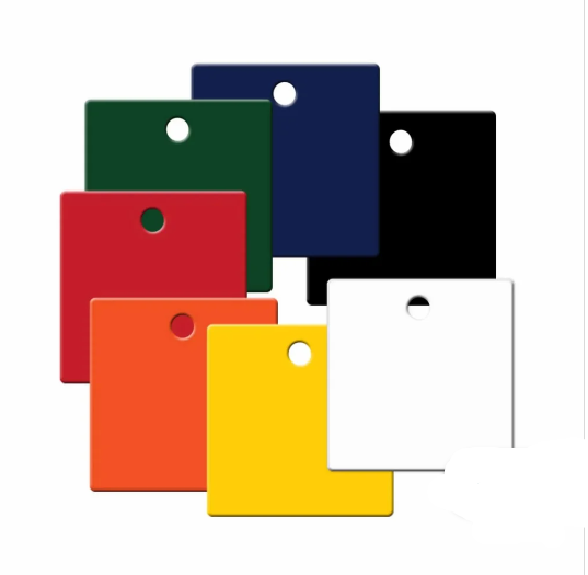 Colorful Aluminum square tags