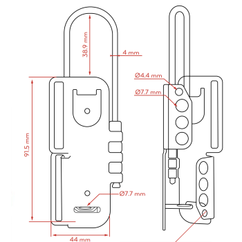 Stainless Steel Lockout Hasp(SS316) | Lockout hasp with multiple lock points |Litalock LOTO Device