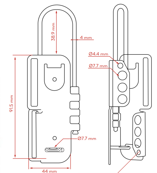 Stainless Steel Lockout Hasp(SS316) | Lockout hasp with multiple lock points |Litalock LOTO Device