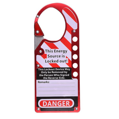 Labeled Snap-on Group Lockout Hasp | Aluminum Lockout hasp with Label | China Safety Lock Hasps Manufacturer