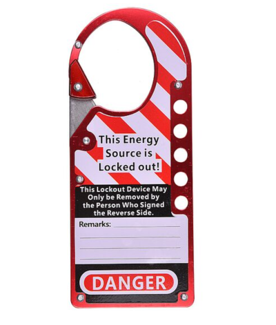 Labeled Snap-on Group Lockout Hasp | Aluminum Lockout hasp with Label | China Safety Lock Hasps Manufacturer