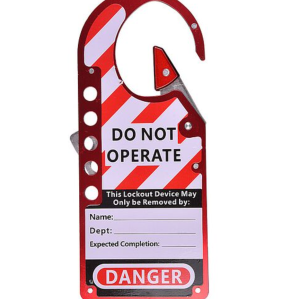 Labeled Snap-on Group Lockout Hasp | Aluminum Lockout hasp with Label | China Safety Lock Hasps Manufacturer