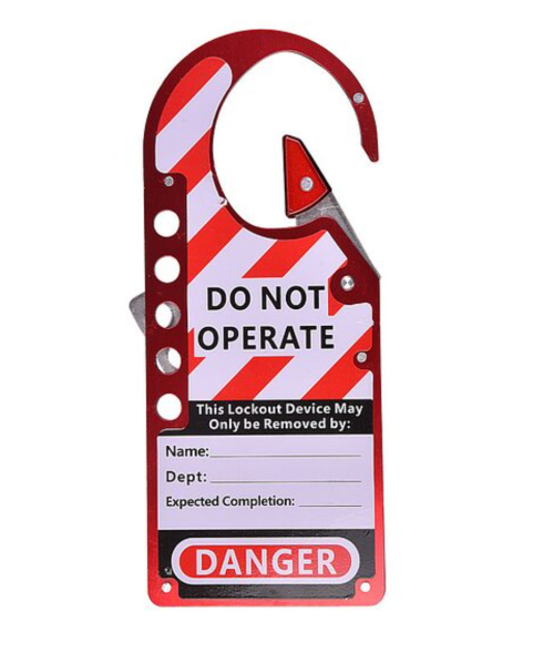 Labeled Snap-on Group Lockout Hasp | Aluminum Lockout hasp with Label | China Safety Lock Hasps Manufacturer