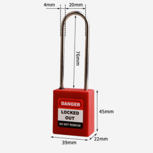 76mm  Stainless Steel Shackle Safety Padlock| Safety Lockout Locks Supplier| Lita Lock Manufacturing