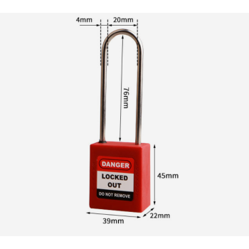 76mm  Stainless Steel Shackle Safety Padlock| Safety Lockout Locks Supplier| Lita Lock Manufacturing