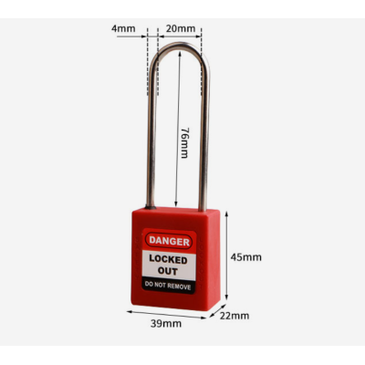 76mm  Stainless Steel Shackle Safety Padlock| Safety Lockout Locks Supplier| Lita Lock Manufacturing