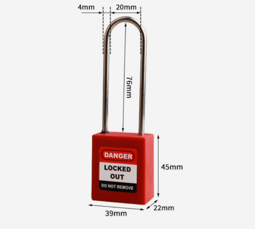 76mm  Stainless Steel Shackle Safety Padlock| Safety Lockout Locks Supplier| Lita Lock Manufacturing