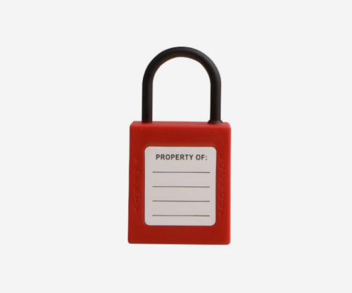 25mm Thin shape Safety Padlock | Nylon Shackle Safety Padlocks Wholesale | China lockout safety supplier