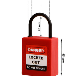 25mm Thin shape Safety Padlock | Nylon Shackle Safety Padlocks Wholesale | China lockout safety supplier