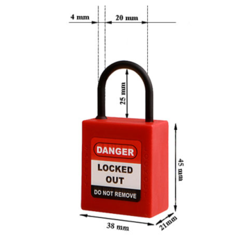 25mm Thin shape Safety Padlock | Nylon Shackle Safety Padlocks Wholesale | China lockout safety supplier