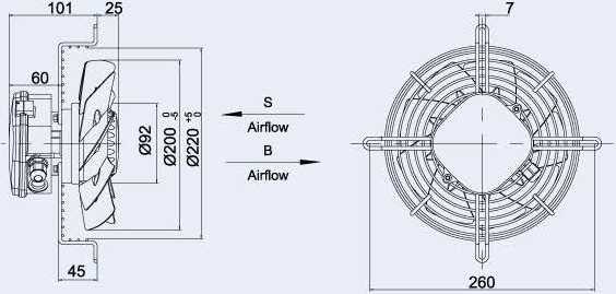 axial fans drawing