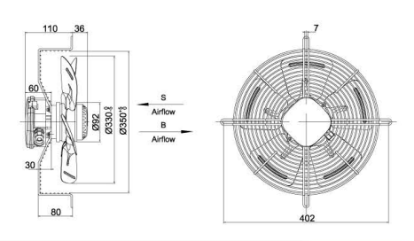 axial fan drawing